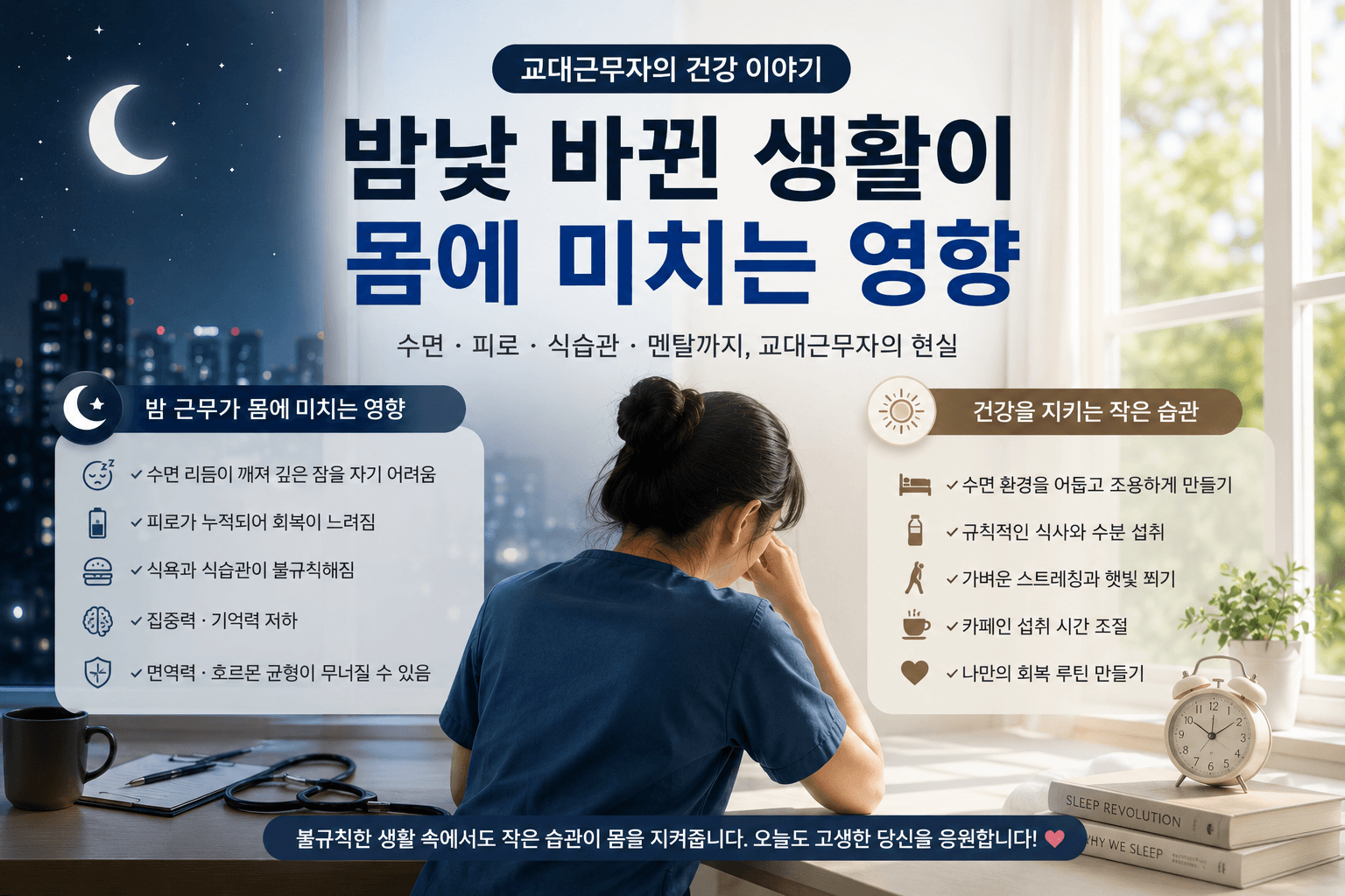 밤낮 바뀐 생활이 몸에 미치는 영향
